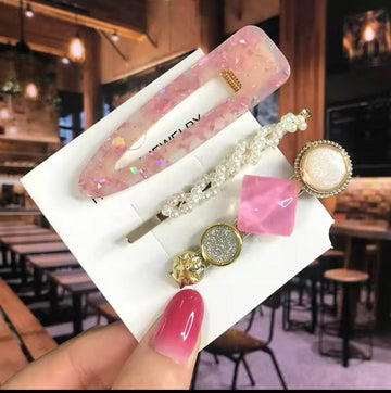 Acrylic Hair Clips - Set of 3 - Nav's Hair