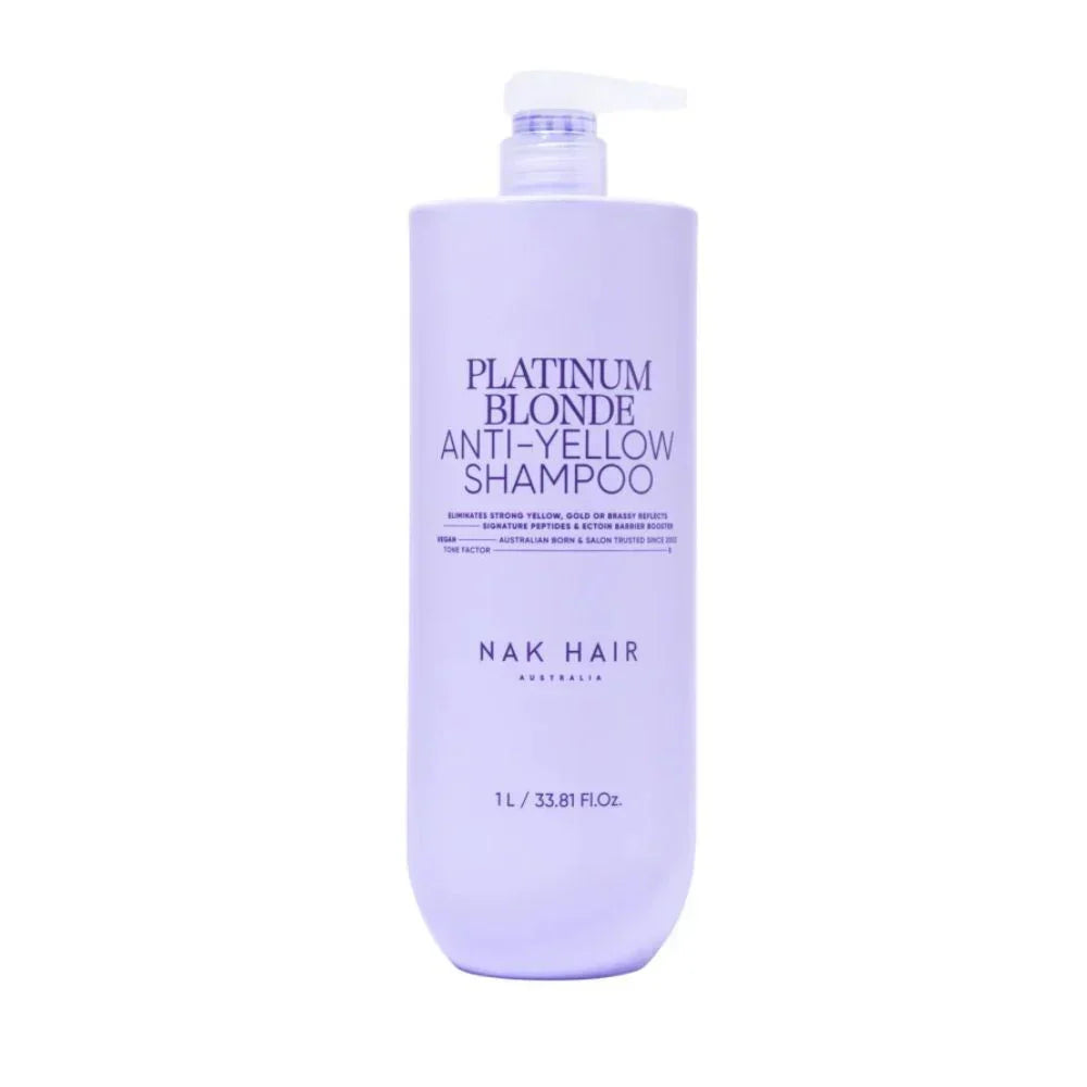 NAK Platinum Blonde Anti Yellow Shampoo 1L - Nav's Hair