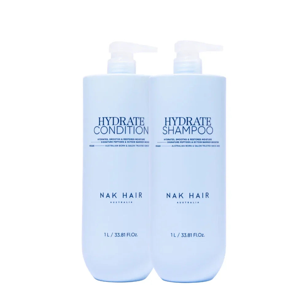 NAK Hydrate Shampoo & Conditioner 1L Duo - Nav's Hair