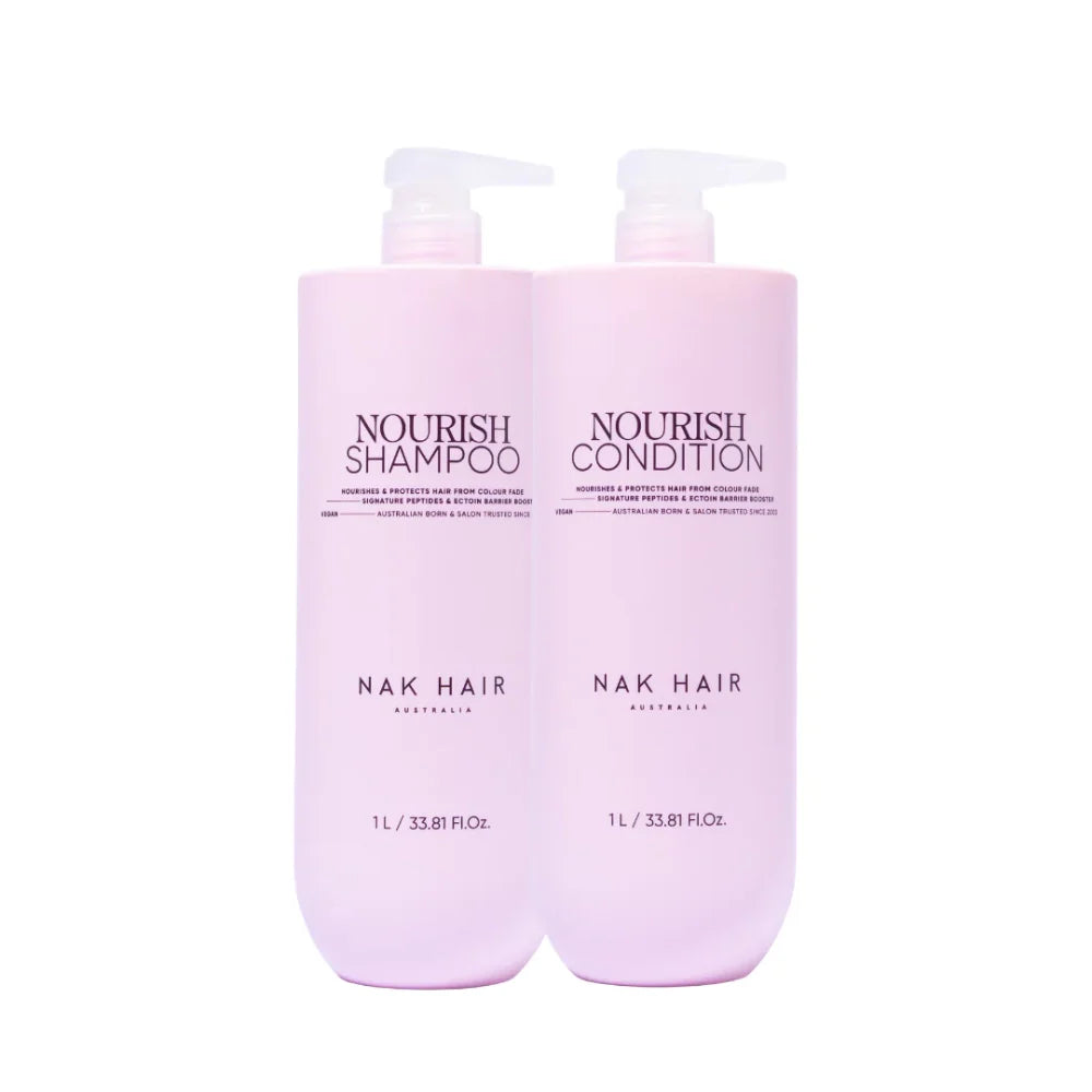 NAK Nourish Shampoo & Conditioner 1L Duo - Nav's Hair