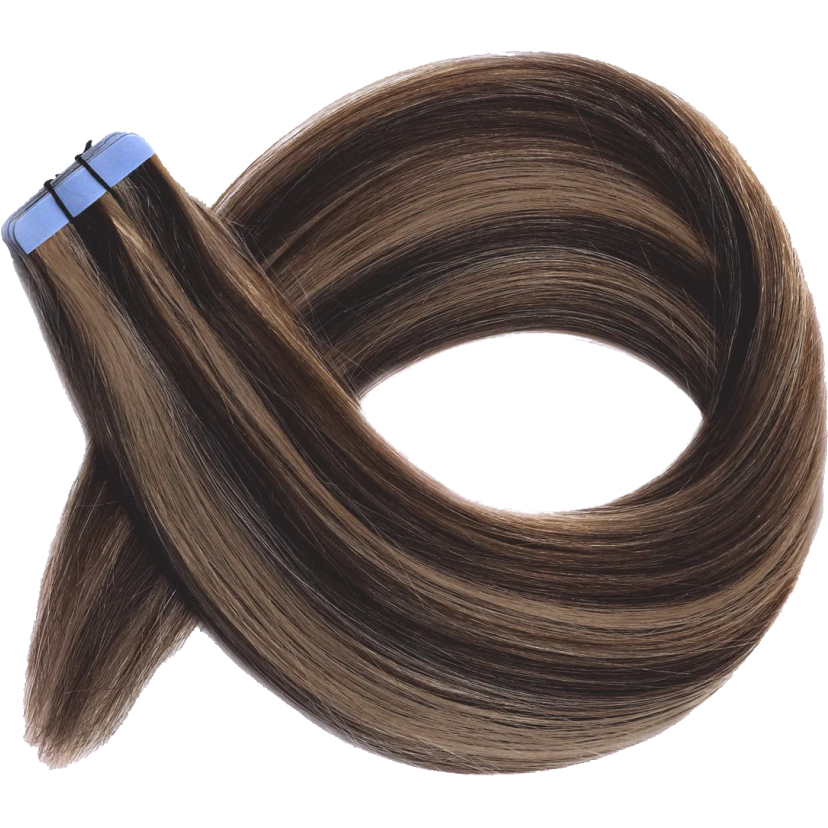 TAYLAH ASHLEY TOFFEE MOCHA BALAYAGE TAPE EXTENSIONS - Nav's Hair