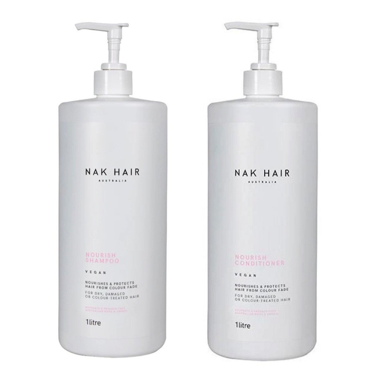 NAK Nourish Shampoo & Conditioner 1L Duo