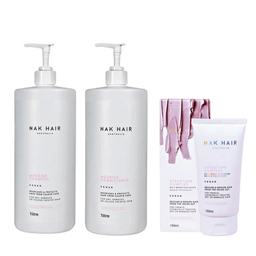 NAK Structure Complex Protein Shampoo & Conditioner 1L TRIO