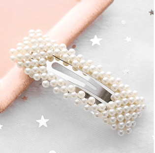 Rectangle Fasion Pearl Hair Clip - Nav's Hair