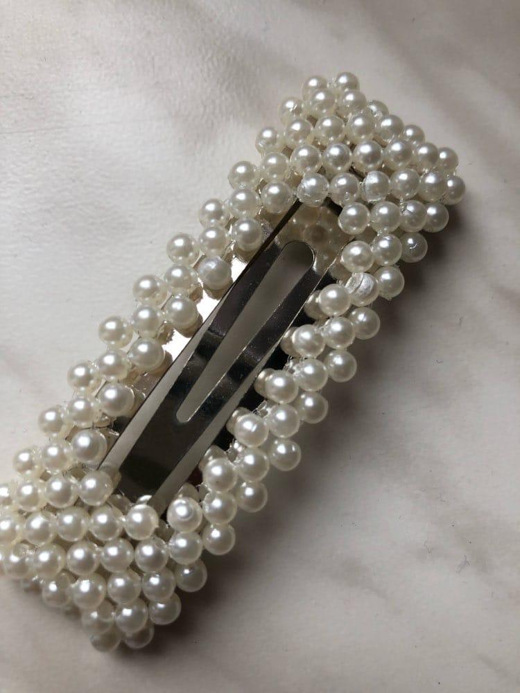 Rectangle Fasion Pearl Hair Clip - Nav's Hair